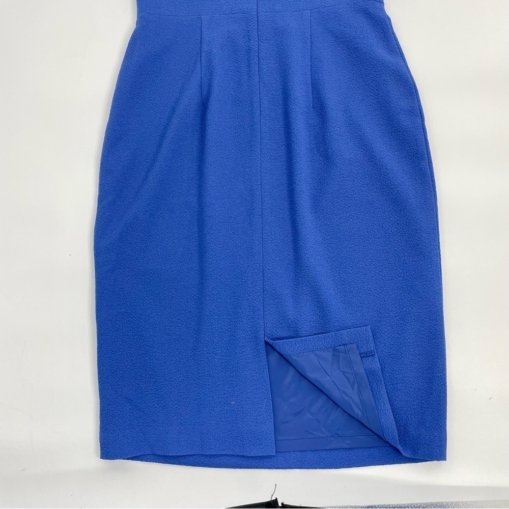 Black Halo Rosette Blue Sheath Dress Ruffle Sleeve Sleeveless Classic‎ 8 - Picture 14 of 16